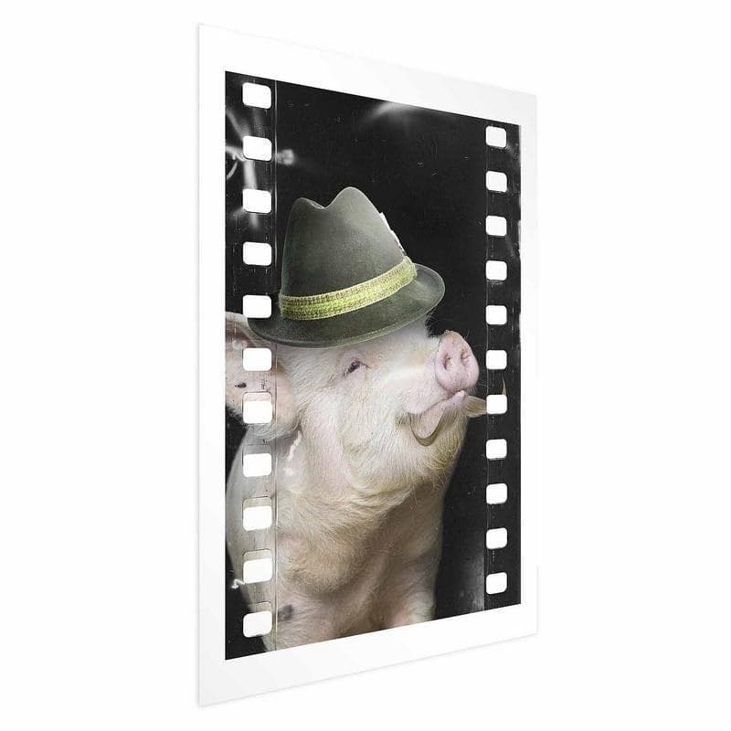 Poster - Pig with a Mustache in Poster e stampe Collezione Casa - Trebisacce, commercioVirtuoso.it