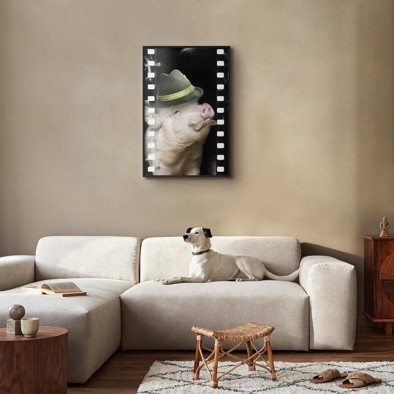 Poster - Pig with a Mustache in Poster e stampe Collezione Casa - Trebisacce, commercioVirtuoso.it