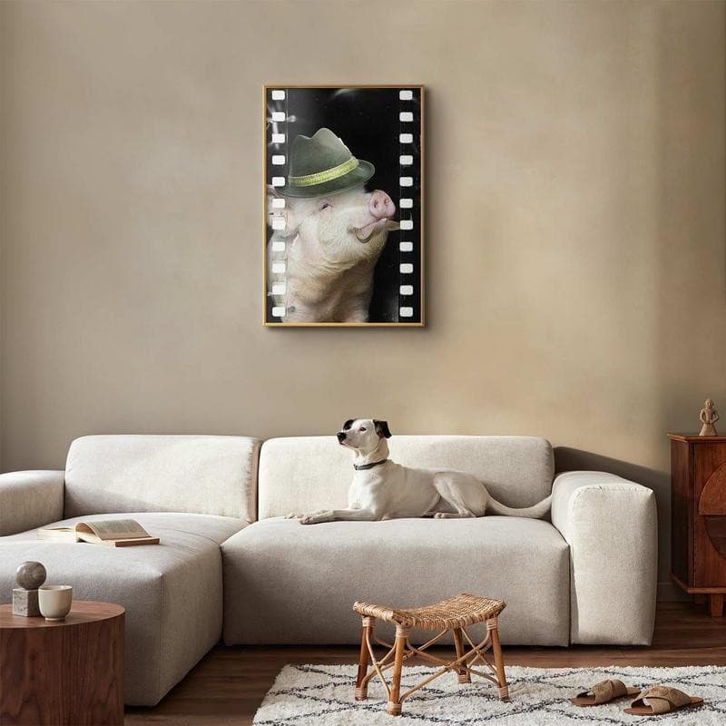 Poster - Pig with a Mustache in Poster e stampe Collezione Casa - Trebisacce, commercioVirtuoso.it