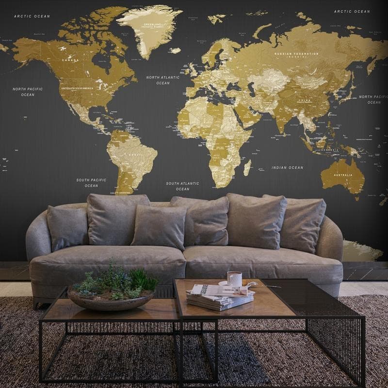 Fotomurale adesivo World Map: Modern Geography in Carta da parati Collezione Casa - Trebisacce, commercioVirtuoso.it