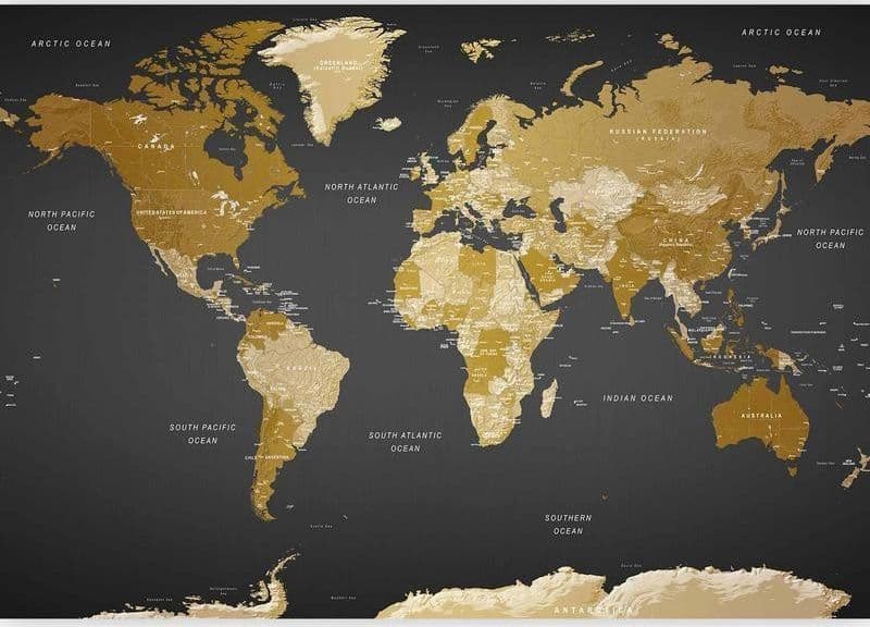 Fotomurale adesivo World Map: Modern Geography in Carta da parati Collezione Casa - Trebisacce, commercioVirtuoso.it