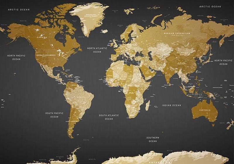 Fotomurale adesivo World Map: Modern Geography in Carta da parati Collezione Casa - Trebisacce, commercioVirtuoso.it