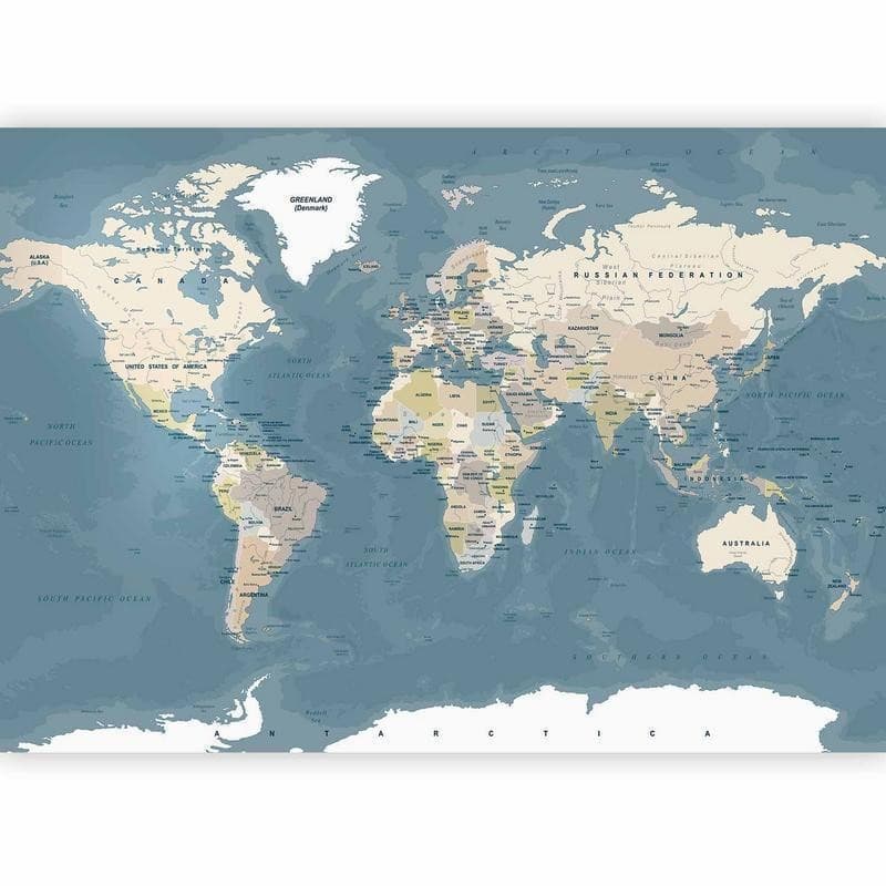 Fotomurale Vintage World Map in Mappe Collezione Casa - Trebisacce, commercioVirtuoso.it
