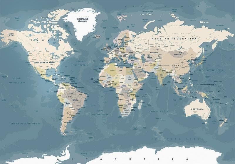 Fotomurale Vintage World Map in Mappe Collezione Casa - Trebisacce, commercioVirtuoso.it