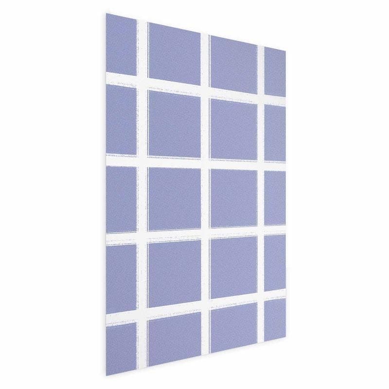 Poster - White Lines - a grid with large gaps on a blue background in Poster e stampe Collezione Casa - Trebisacce, commercioVirtuoso.it