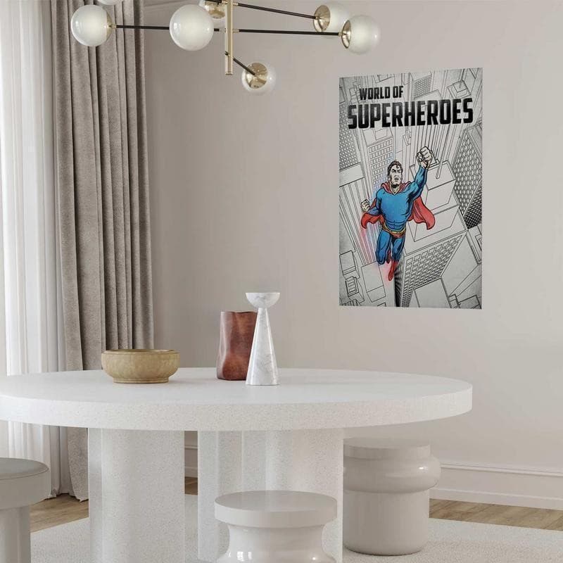 Poster - World of Superheroes in Poster e stampe Collezione Casa - Trebisacce, commercioVirtuoso.it