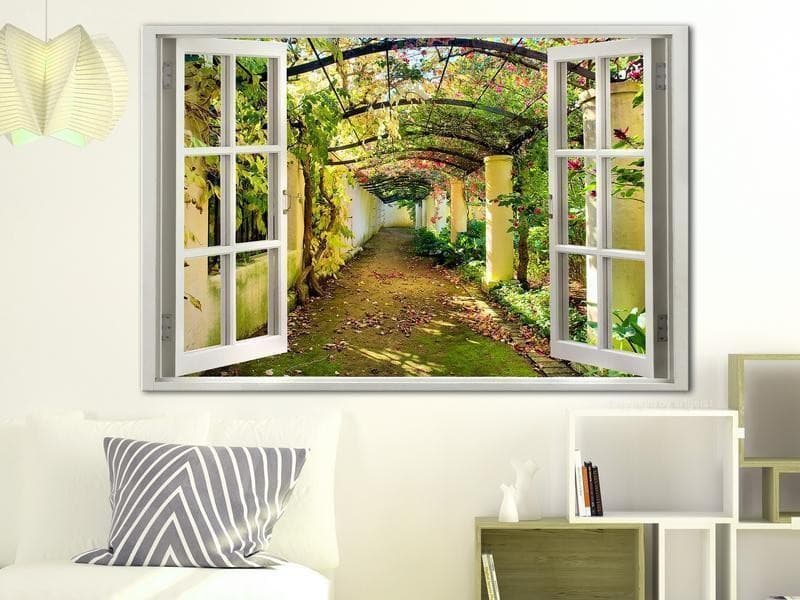 Quadro Window View on Pergola in Poster e stampe Collezione Casa - Trebisacce, commercioVirtuoso.it