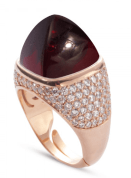 Boccadamo - Anello cocktail con cristallo color rubino in Anelli Alba Gioielli - Casoria, commercioVirtuoso.it