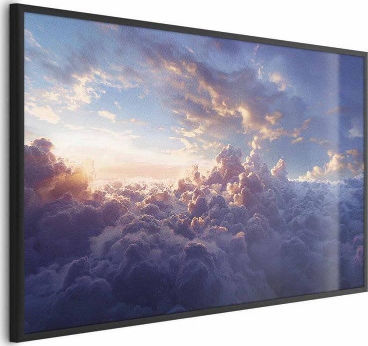 Poster - Sun in Hiding: The Golden Face of the Sky Over the Cloudy Sea in Poster e stampe Collezione Casa - Trebisacce, commercioVirtuoso.it