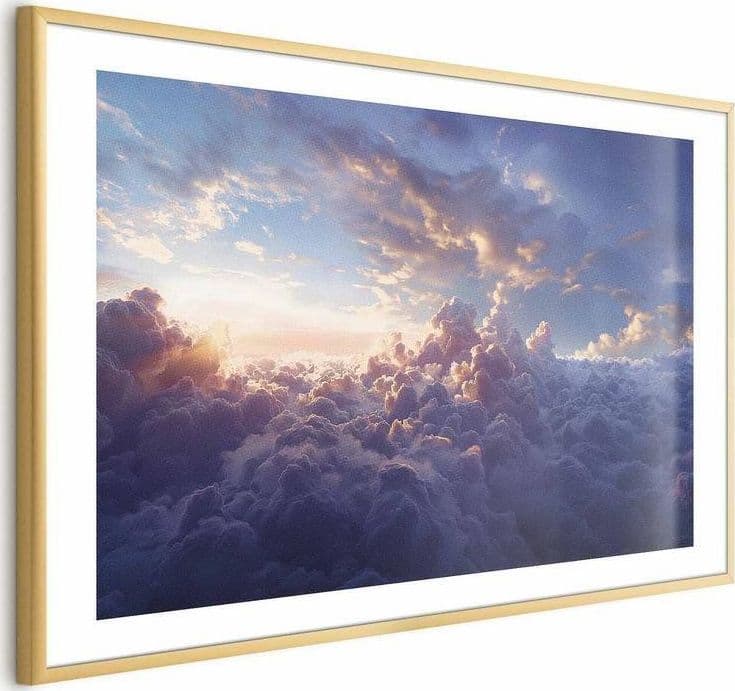 Poster - Sun in Hiding: The Golden Face of the Sky Over the Cloudy Sea in Poster e stampe Collezione Casa - Trebisacce, commercioVirtuoso.it