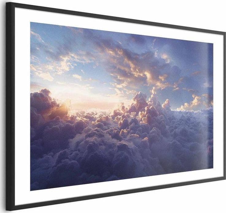 Poster - Sun in Hiding: The Golden Face of the Sky Over the Cloudy Sea in Poster e stampe Collezione Casa - Trebisacce, commercioVirtuoso.it