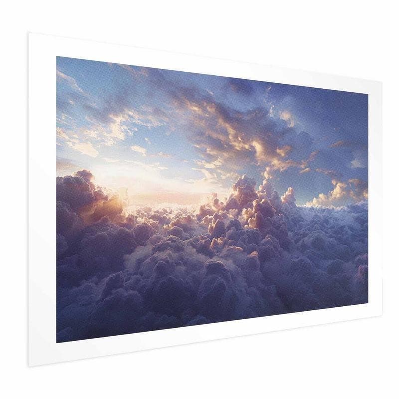 Poster - Sun in Hiding: The Golden Face of the Sky Over the Cloudy Sea in Poster e stampe Collezione Casa - Trebisacce, commercioVirtuoso.it