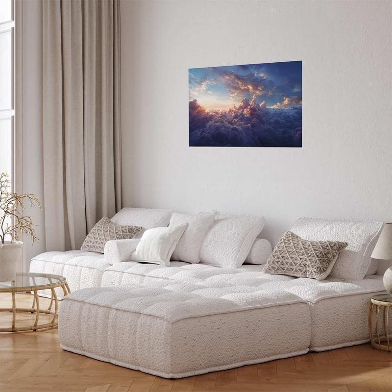 Poster - Sun in Hiding: The Golden Face of the Sky Over the Cloudy Sea in Poster e stampe Collezione Casa - Trebisacce, commercioVirtuoso.it