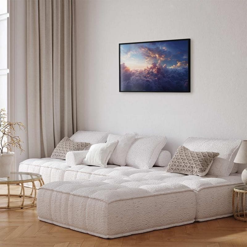 Poster - Sun in Hiding: The Golden Face of the Sky Over the Cloudy Sea in Poster e stampe Collezione Casa - Trebisacce, commercioVirtuoso.it