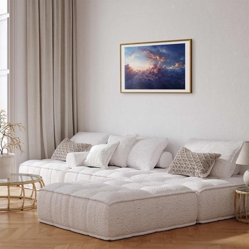 Poster - Sun in Hiding: The Golden Face of the Sky Over the Cloudy Sea in Poster e stampe Collezione Casa - Trebisacce, commercioVirtuoso.it