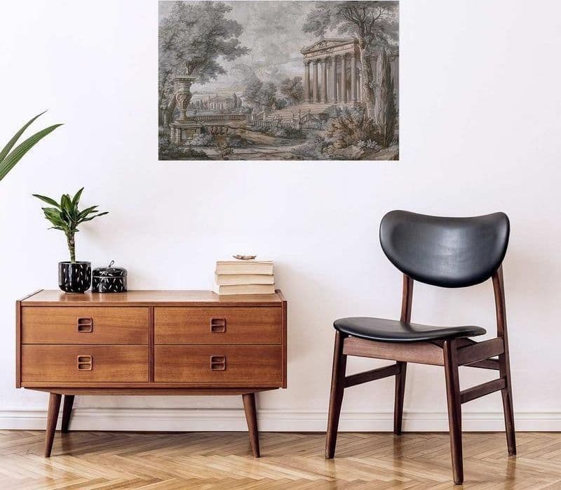Poster - Temple on the Hill - Greek Architecture in Muted Tones in Poster e stampe Collezione Casa - Trebisacce, commercioVirtuoso.it