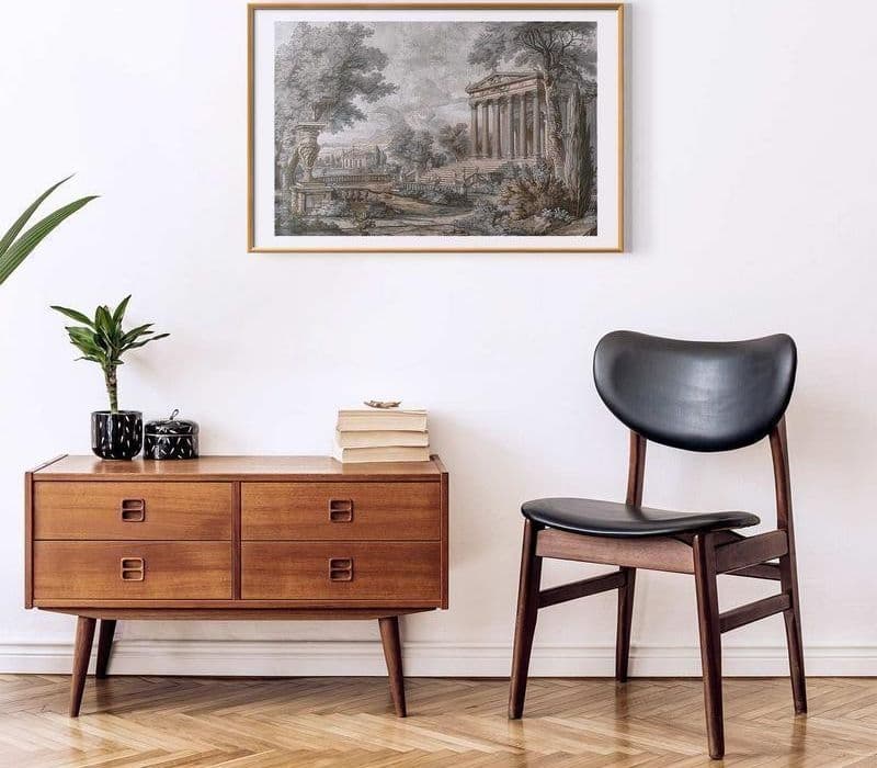Poster - Temple on the Hill - Greek Architecture in Muted Tones in Poster e stampe Collezione Casa - Trebisacce, commercioVirtuoso.it