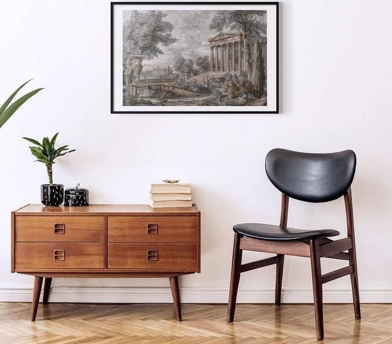 Poster - Temple on the Hill - Greek Architecture in Muted Tones in Poster e stampe Collezione Casa - Trebisacce, commercioVirtuoso.it