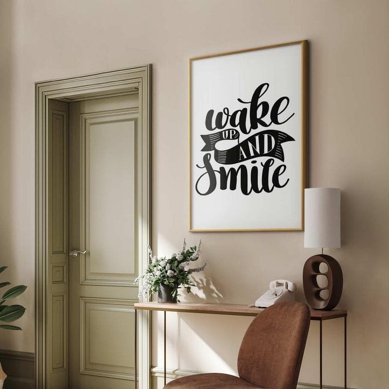 Poster - Wake Up and Smile in Poster e stampe Collezione Casa - Trebisacce, commercioVirtuoso.it