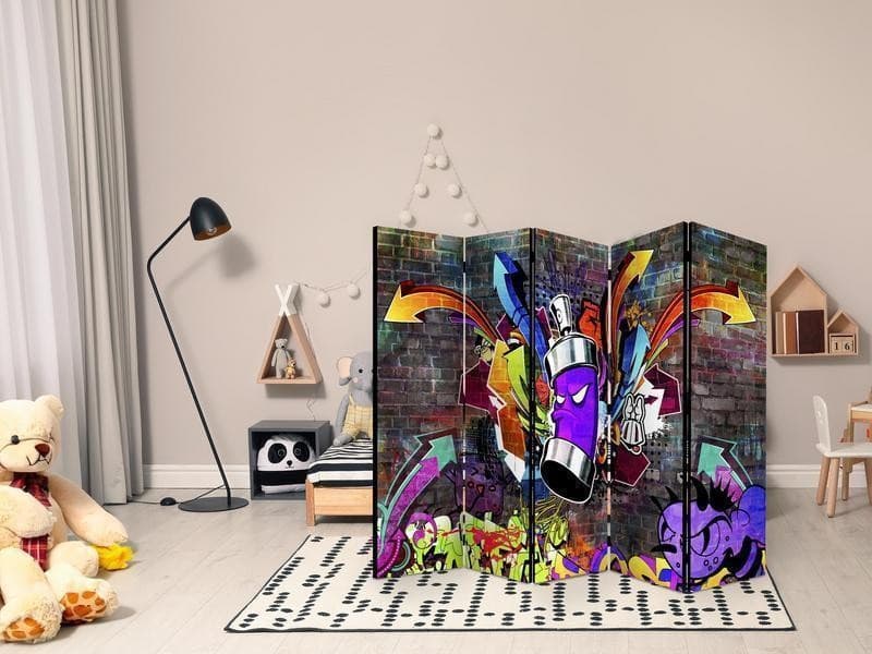 Paravento Graffiti: Colourful attack II [Room Dividers] in Paraventi Collezione Casa - Trebisacce, commercioVirtuoso.it