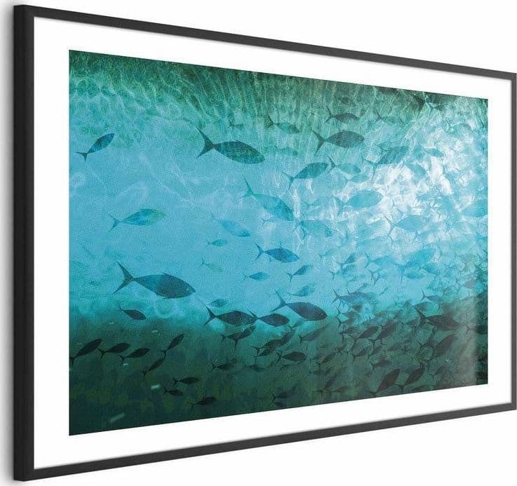 Poster - Group of Dark Fish in Poster e stampe Collezione Casa - Trebisacce, commercioVirtuoso.it