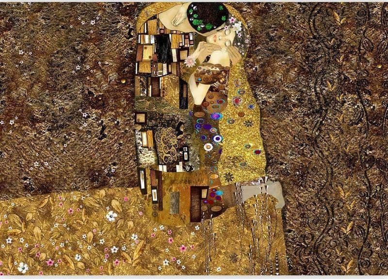 Fotomurale Klimt inspiration Golden Kiss in Carta da parati Collezione Casa - Trebisacce, commercioVirtuoso.it