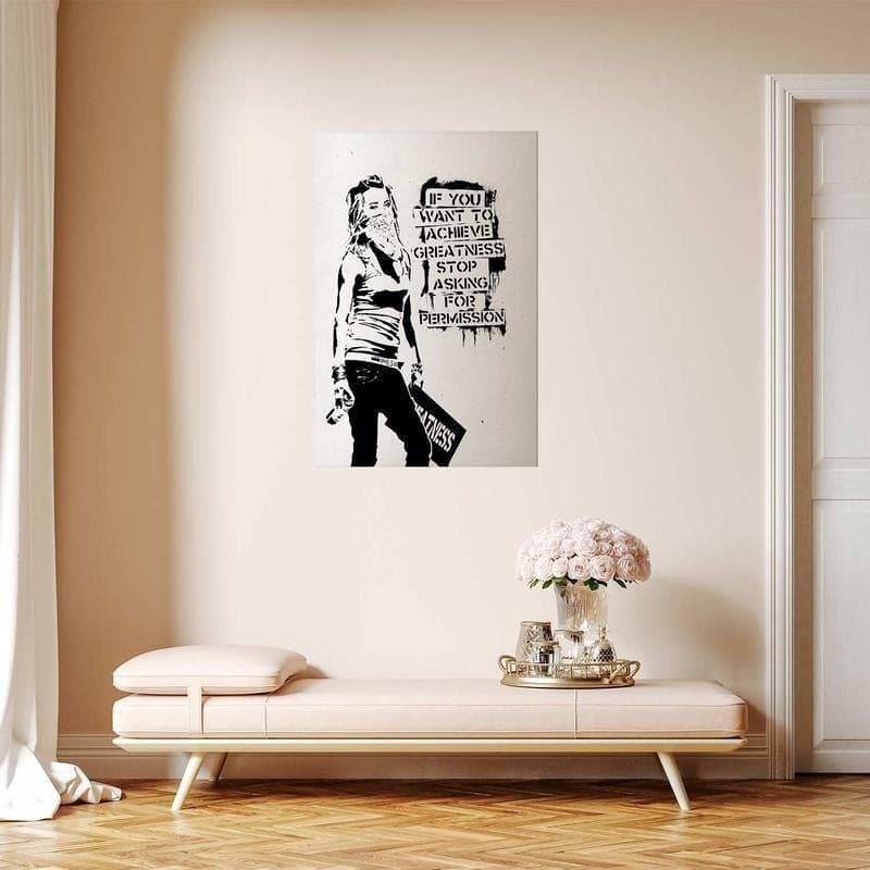 Poster - Girl with Graffiti in Poster e stampe Collezione Casa - Trebisacce, commercioVirtuoso.it