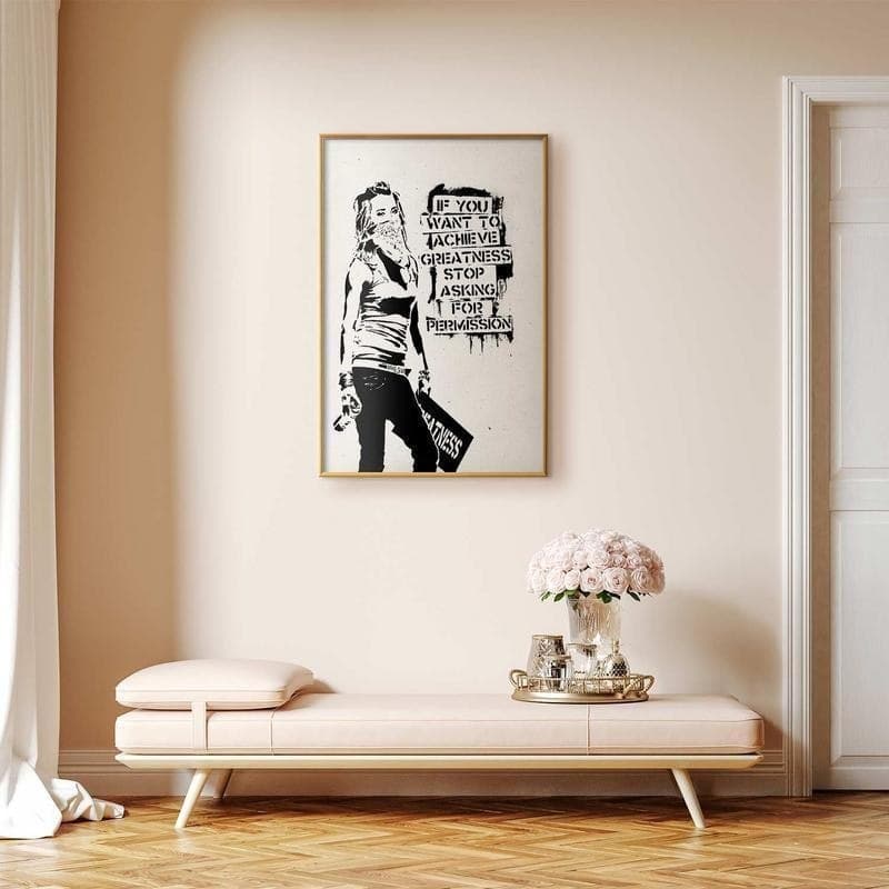 Poster - Girl with Graffiti in Poster e stampe Collezione Casa - Trebisacce, commercioVirtuoso.it