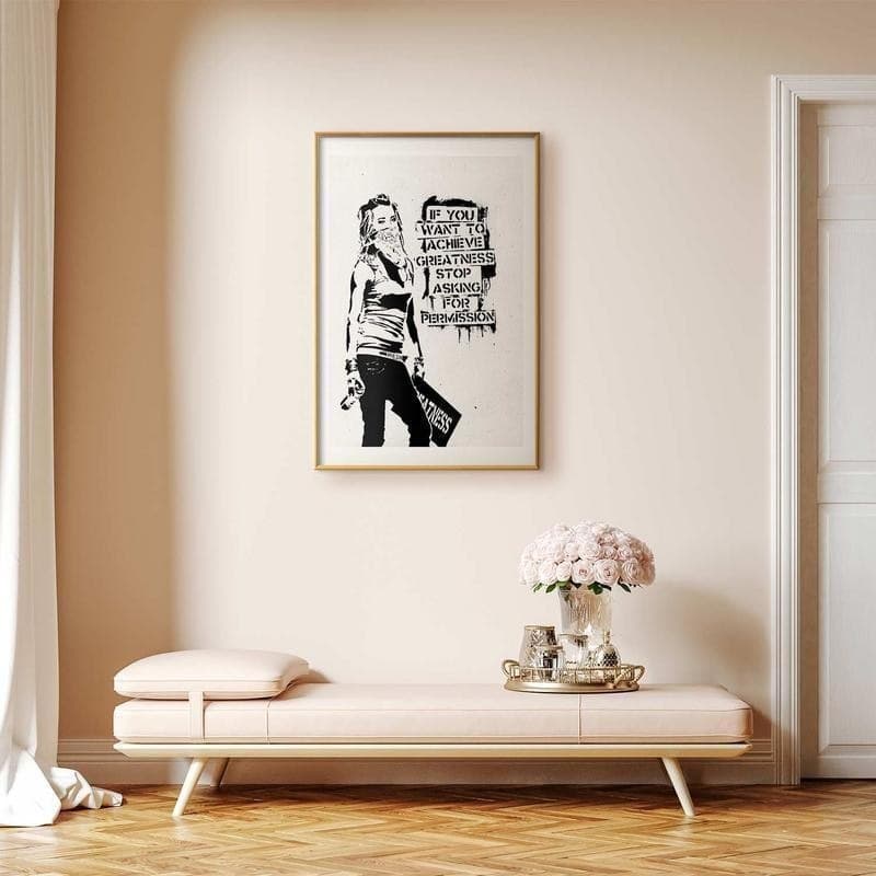 Poster - Girl with Graffiti in Poster e stampe Collezione Casa - Trebisacce, commercioVirtuoso.it