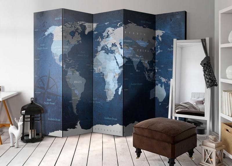 Paravento Dark Blue World [divisori da interno] in Paraventi Collezione Casa - Trebisacce, commercioVirtuoso.it