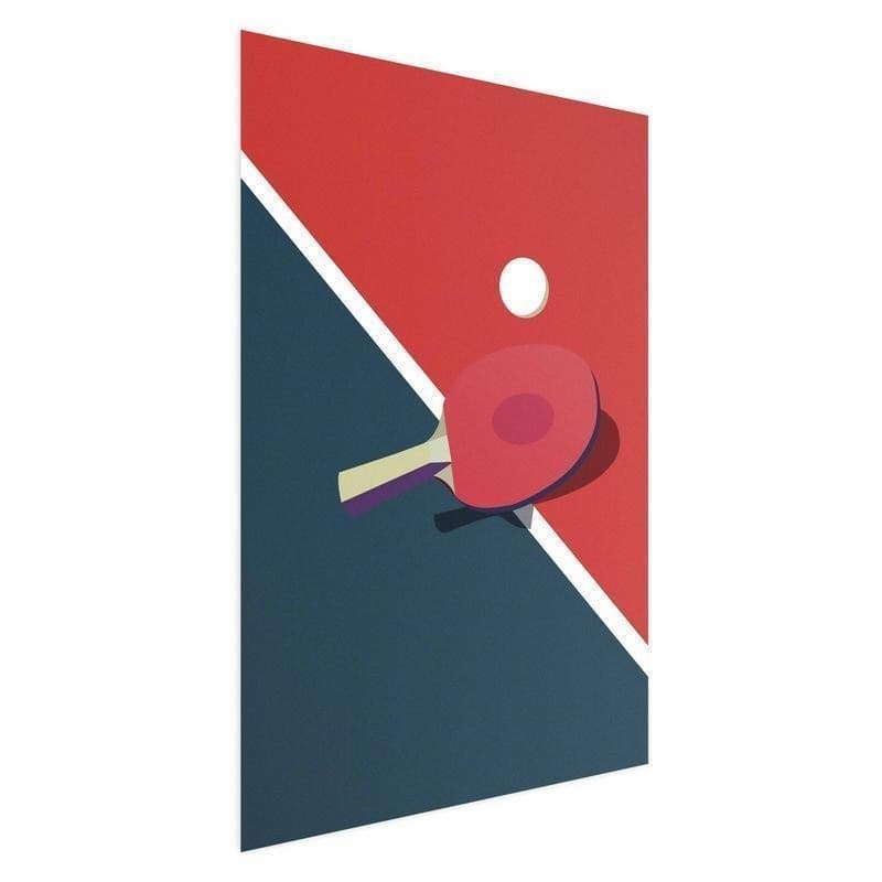Poster - Table Tennis - Ball and Racket on a Table in Poster e stampe Collezione Casa - Trebisacce, commercioVirtuoso.it