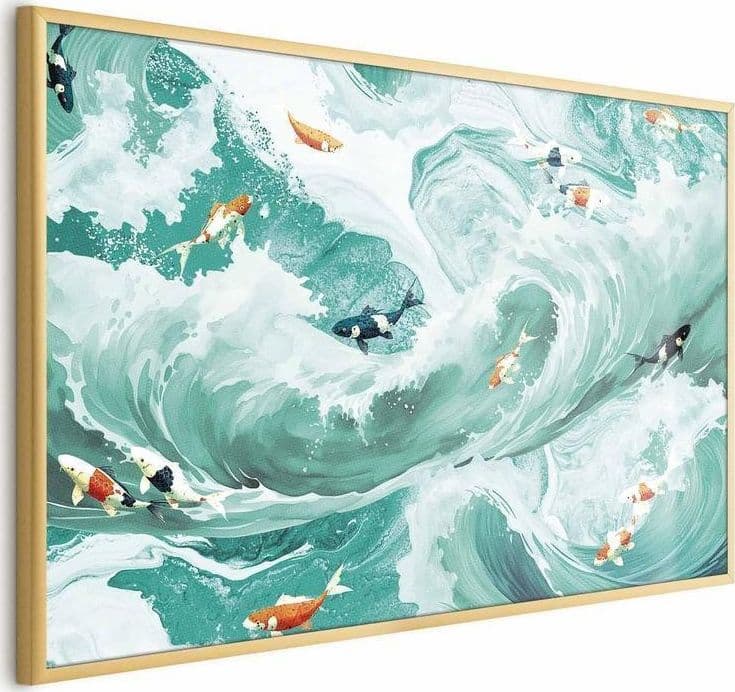 Poster - Fish and Waves in Poster e stampe Collezione Casa - Trebisacce, commercioVirtuoso.it