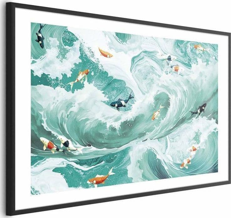 Poster - Fish and Waves in Poster e stampe Collezione Casa - Trebisacce, commercioVirtuoso.it