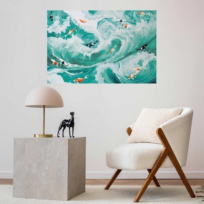 Poster - Fish and Waves in Poster e stampe Collezione Casa - Trebisacce, commercioVirtuoso.it