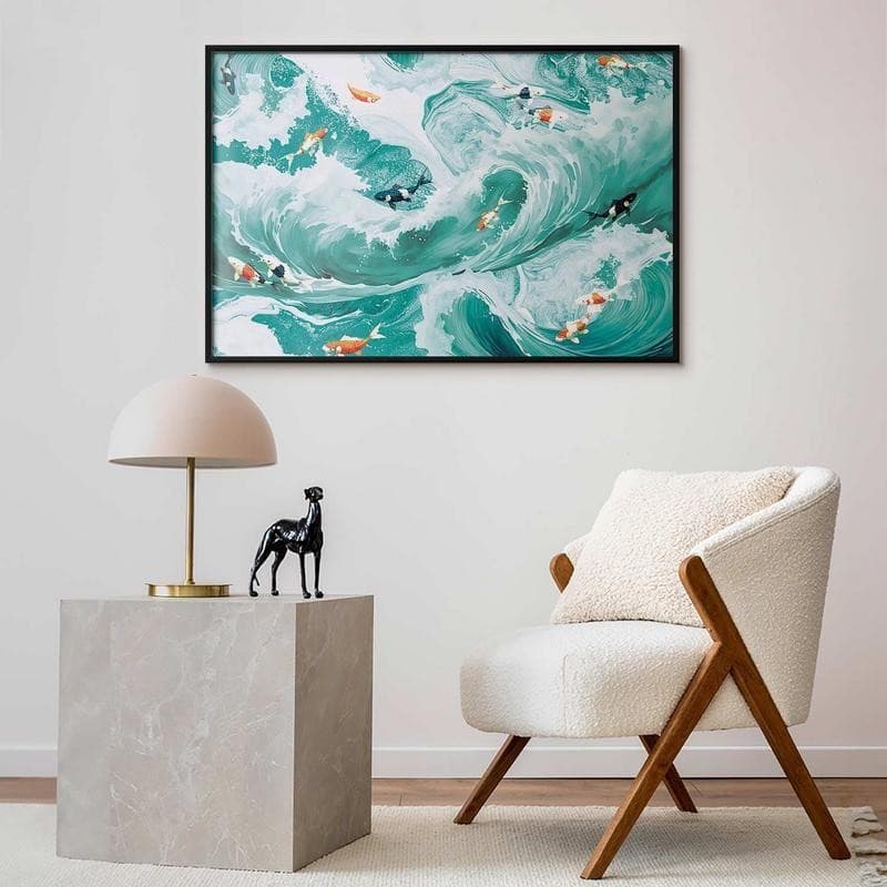 Poster - Fish and Waves in Poster e stampe Collezione Casa - Trebisacce, commercioVirtuoso.it