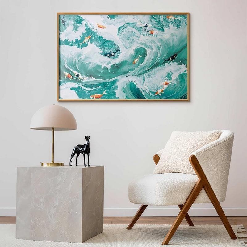 Poster - Fish and Waves in Poster e stampe Collezione Casa - Trebisacce, commercioVirtuoso.it
