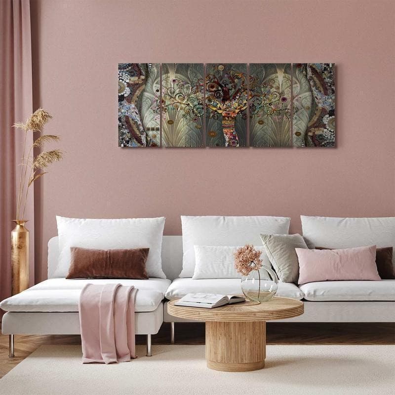 Quadro Tree of Life (5 Parts) Narrow in Cavalletti Collezione Casa - Trebisacce, commercioVirtuoso.it
