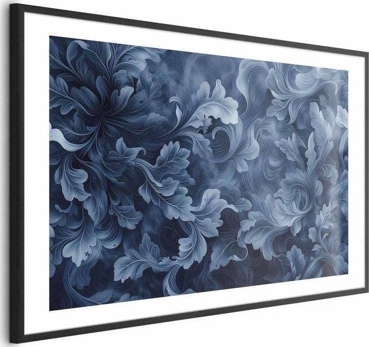 Poster - Dense, Dark Blue Abstract Ornaments in Poster e stampe Collezione Casa - Trebisacce, commercioVirtuoso.it
