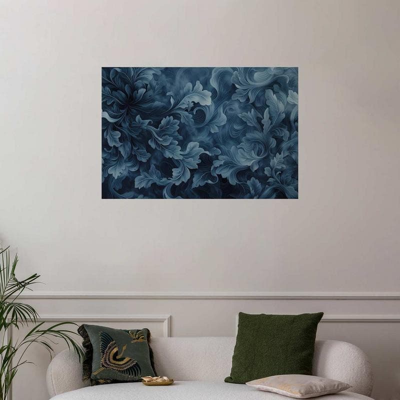 Poster - Dense, Dark Blue Abstract Ornaments in Poster e stampe Collezione Casa - Trebisacce, commercioVirtuoso.it