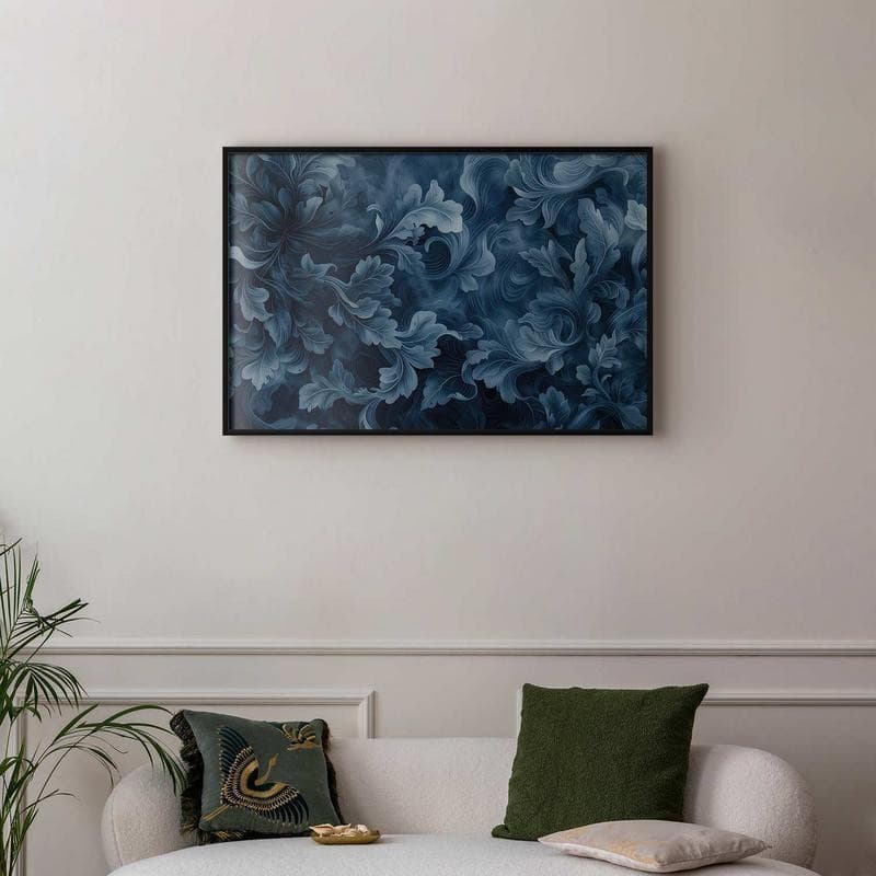 Poster - Dense, Dark Blue Abstract Ornaments in Poster e stampe Collezione Casa - Trebisacce, commercioVirtuoso.it