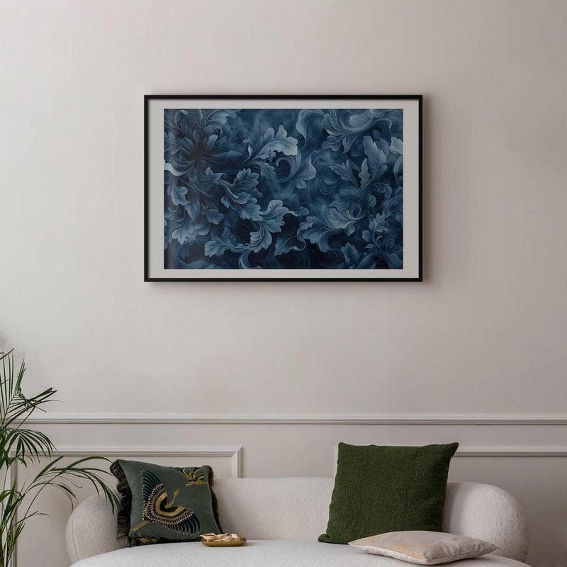 Poster - Dense, Dark Blue Abstract Ornaments in Poster e stampe Collezione Casa - Trebisacce, commercioVirtuoso.it