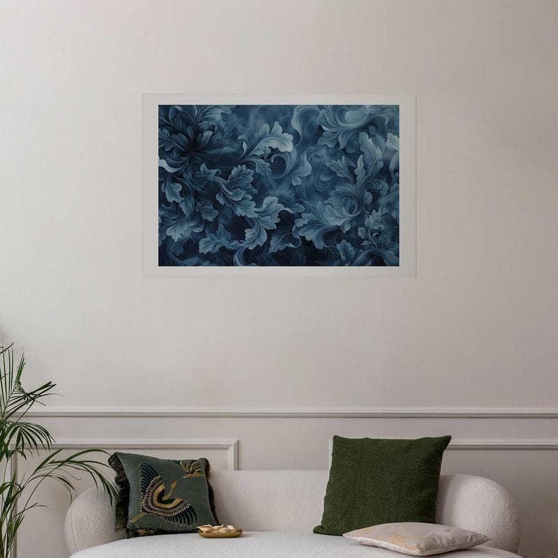 Poster - Dense, Dark Blue Abstract Ornaments in Poster e stampe Collezione Casa - Trebisacce, commercioVirtuoso.it