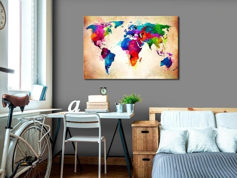 Quadri di sughero Colourful Ranger [Cork Map] in Bacheche Collezione Casa - Trebisacce, commercioVirtuoso.it