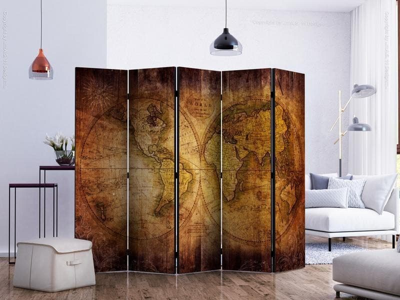 Paravento World on old map II [Room Dividers] in Paraventi Collezione Casa - Trebisacce, commercioVirtuoso.it