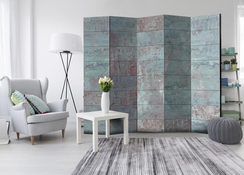 Paravento Turquoise Concrete II [divisori da interno] in Paraventi Collezione Casa - Trebisacce, commercioVirtuoso.it