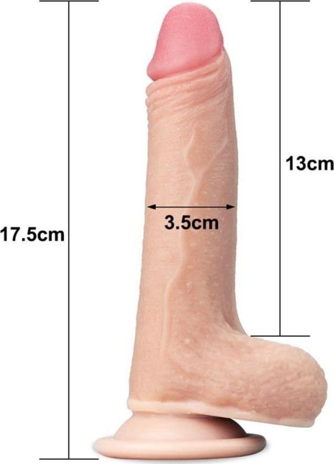 Dildo Realistico Scorrevole Doppio Strato 17,5 cm in Dildo doppi Sexy Tentazioni - Siracusa, commercioVirtuoso.it