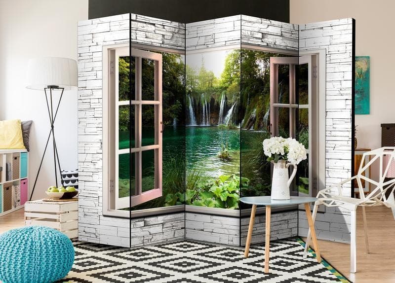 Paravento cascate verdi a cinque ante in Paraventi Collezione Casa - Trebisacce, commercioVirtuoso.it