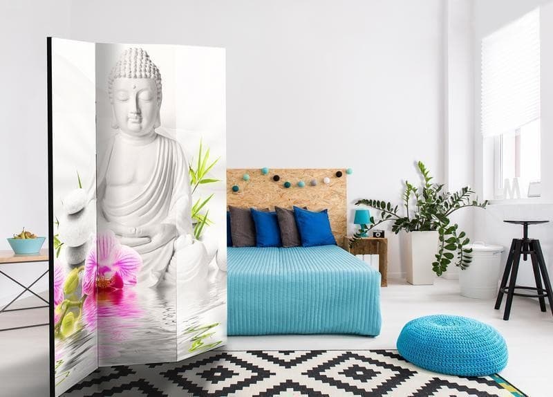 Paravento Buddha and Orchids [divisori da interno] in Paraventi Collezione Casa - Trebisacce, commercioVirtuoso.it