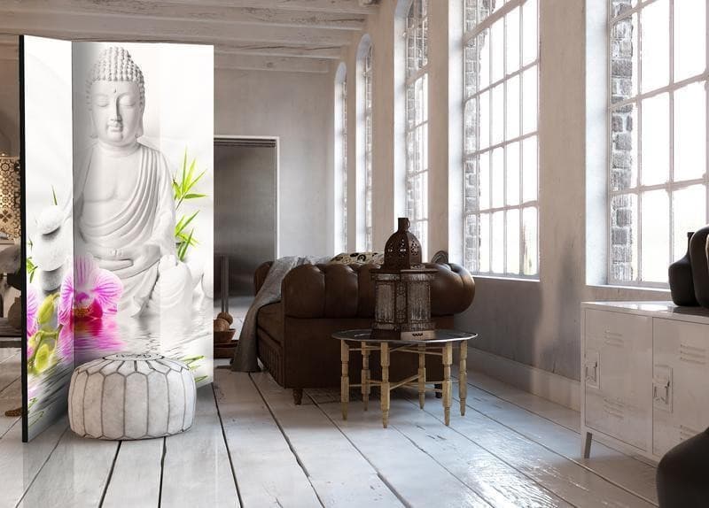 Paravento Buddha and Orchids [divisori da interno] in Paraventi Collezione Casa - Trebisacce, commercioVirtuoso.it