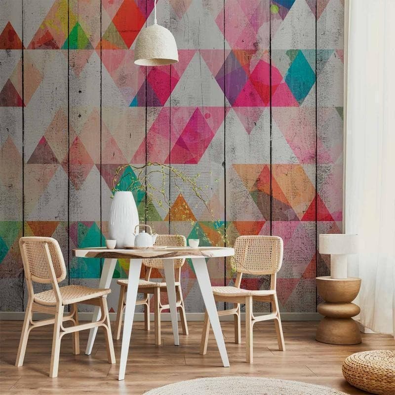 Fotomurale Rainbow Triangles in Carta da parati Collezione Casa - Trebisacce, commercioVirtuoso.it